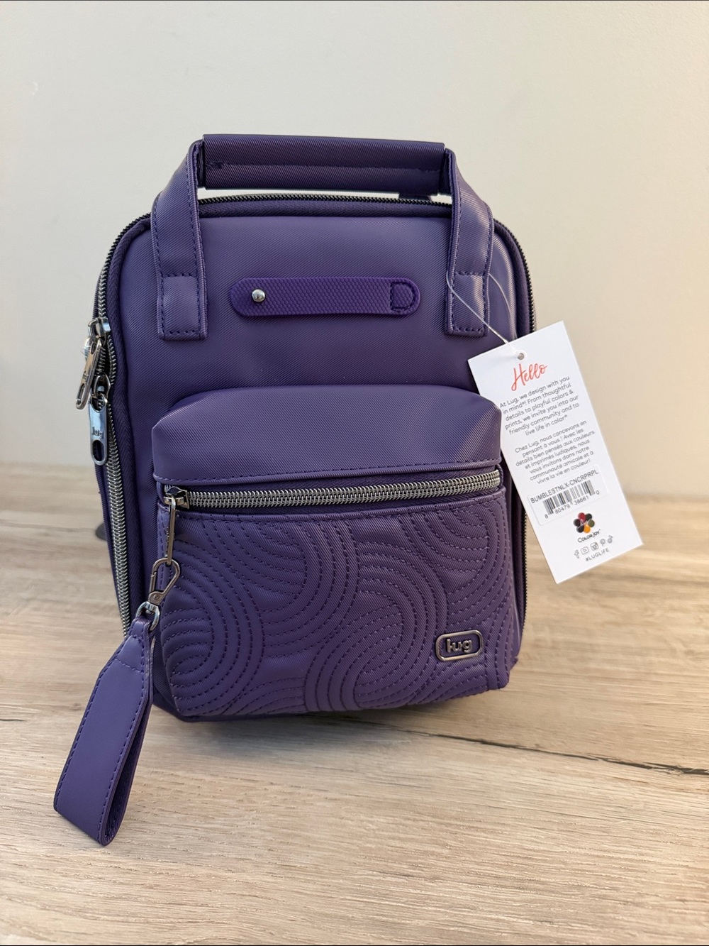 Lug Bumble Concord Purple Crossbody Tote - Compact Everyday Bag - NWT